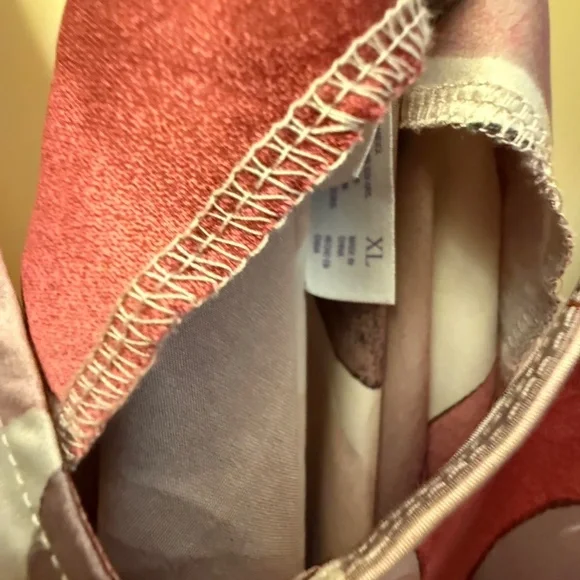 Stars Above Satin Slip Dress XL | Abstract Print Racerback Nightgown Loungewear - Picture 5 of 6